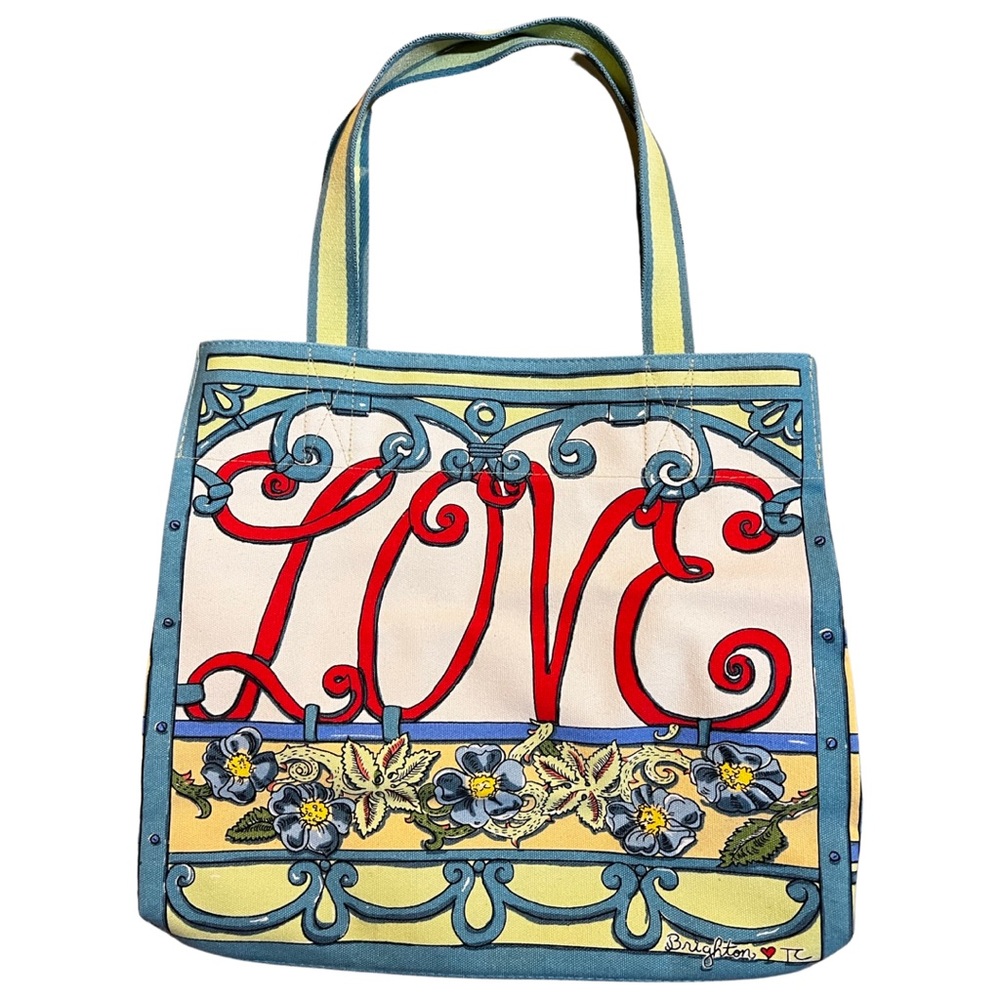 Brighton Canvas Tote Bag A Winters Love Tom Clancy Art Print NWOT